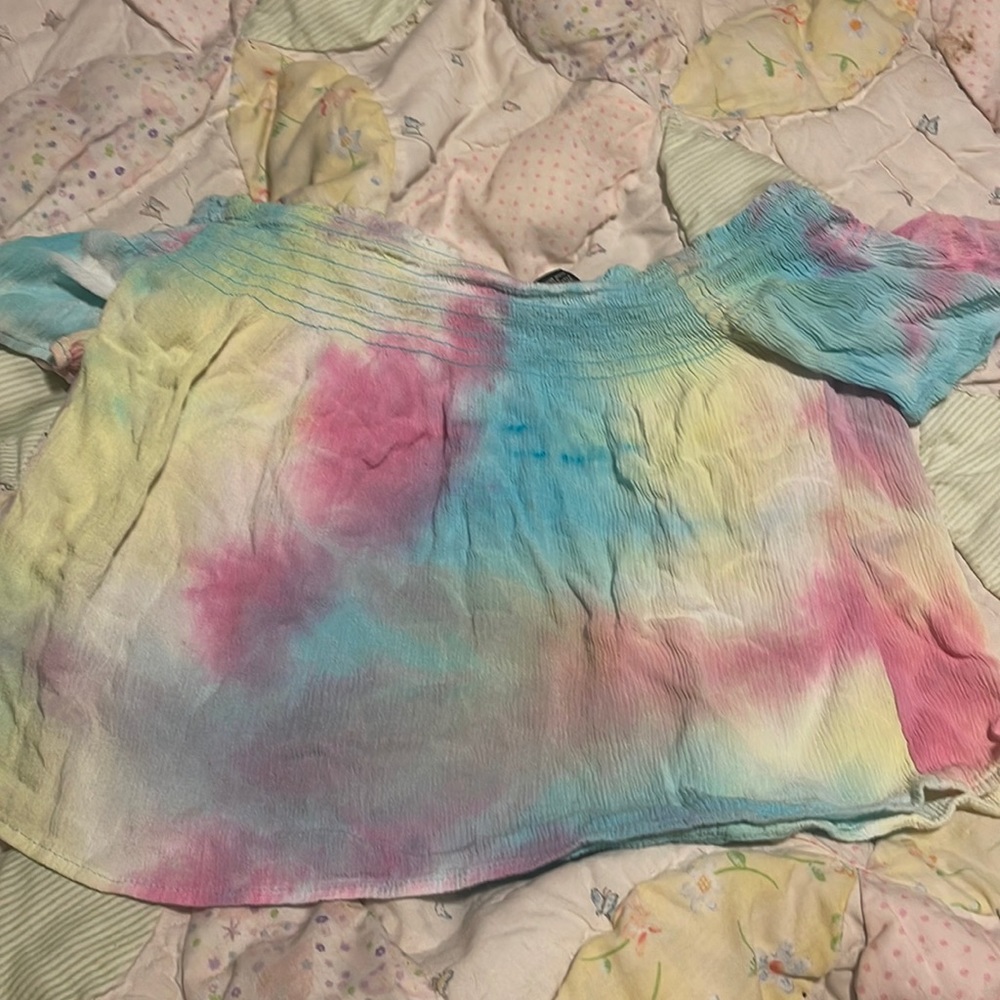 Rue 21 off shoulder tie dye top, Medium.